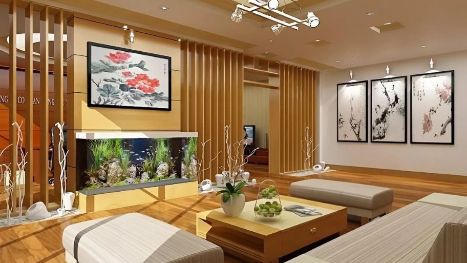 Ý nghĩa phong thủy khi thiết kế hồ cá trong nhà