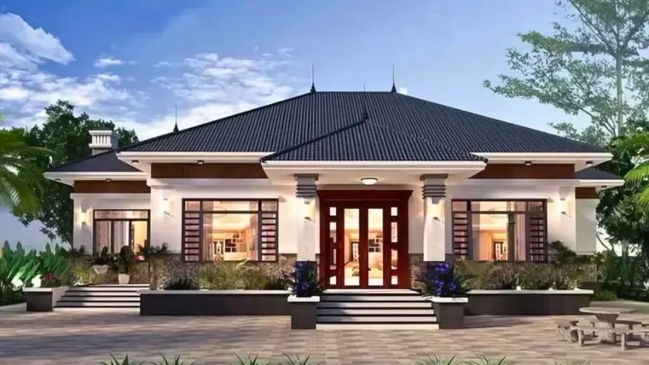 Ý nghĩa về mặt phong thủy của mẫu thiết kế nhà gỗ 5 gian