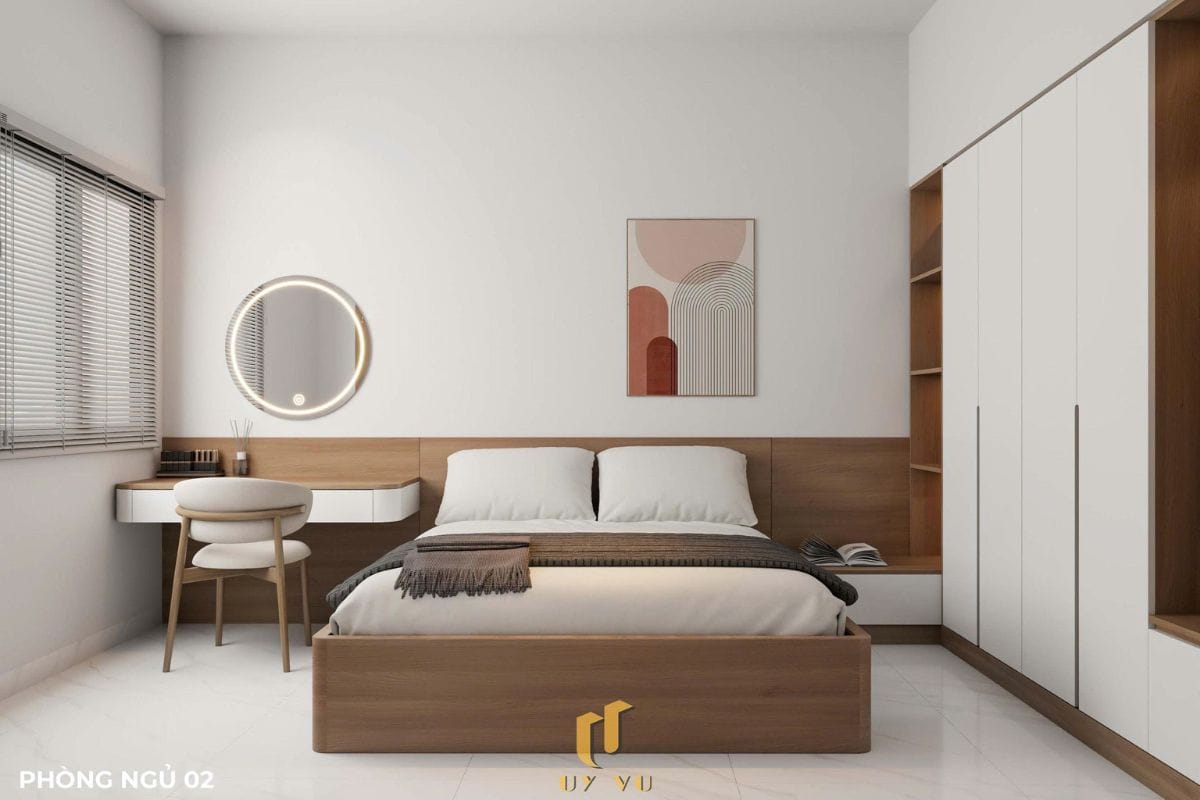 Nhà phố hiện đại - Khoảng sống mở, chạm đến sự thư thái mỗi ngày Phòng ngủ 02 nhà dì Hà