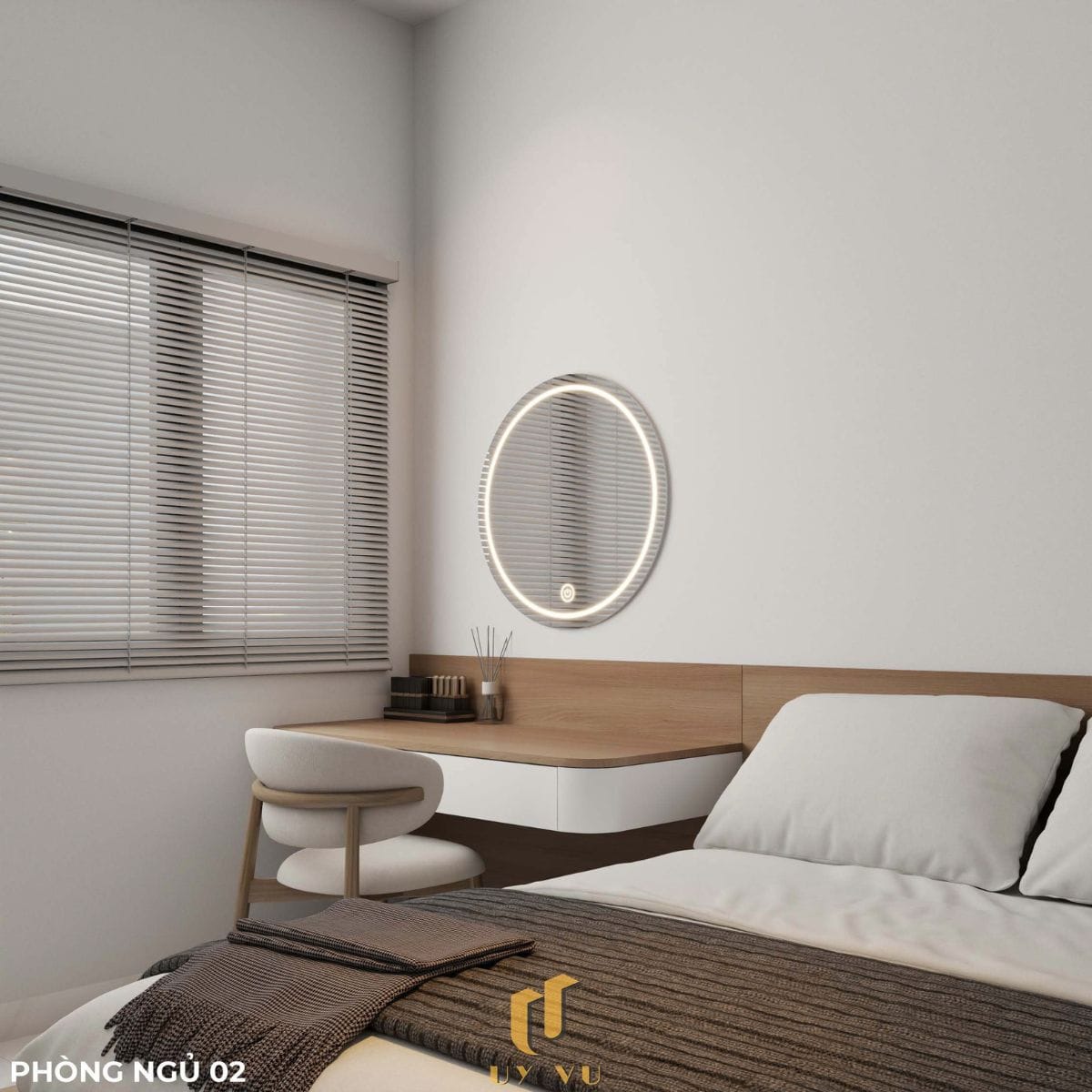 Nhà phố hiện đại - Khoảng sống mở, chạm đến sự thư thái mỗi ngày Phòng ngủ 02 nhà dì Hà