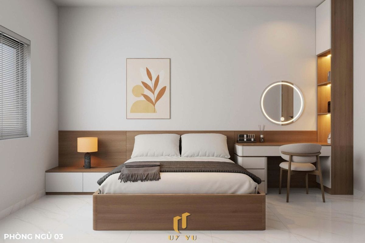 Nhà phố hiện đại - Khoảng sống mở, chạm đến sự thư thái mỗi ngày Phòng ngủ 03 nhà dì Hà