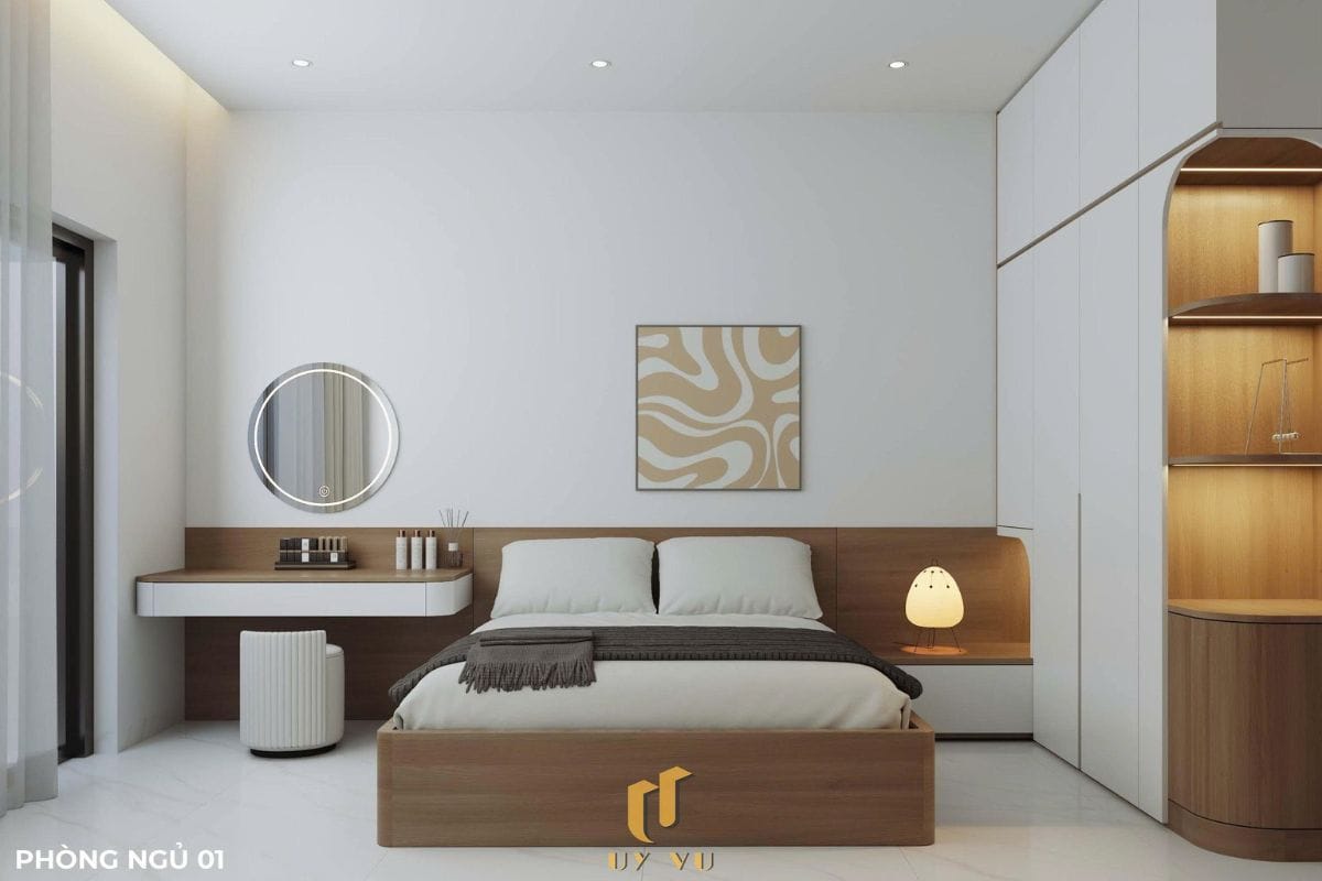 Nhà phố hiện đại - Khoảng sống mở, chạm đến sự thư thái mỗi ngày Phòng ngủ 01 nhà dì Hà