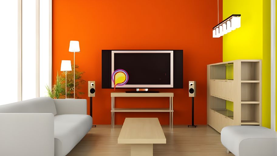 Thiết kế màu sơn nhà với phong cách tương phản nổi bật