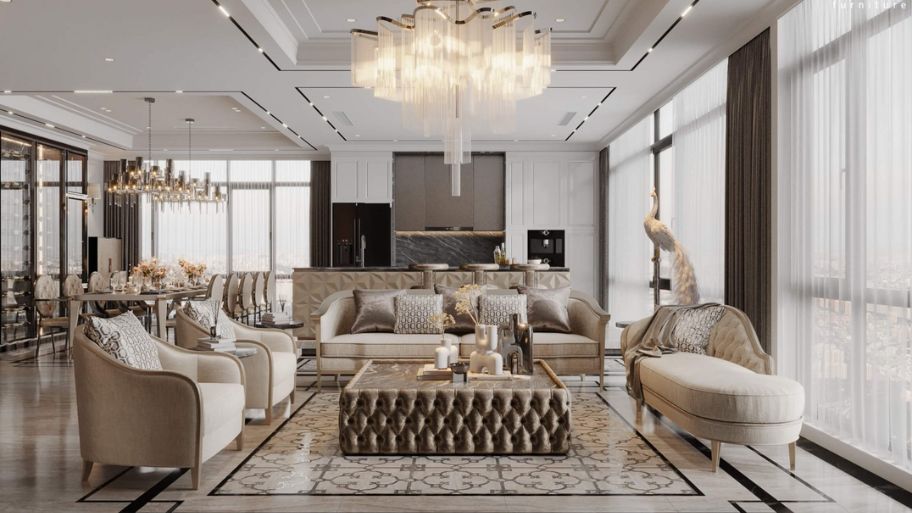 Thiết kế sơn nhà đẹp theo quy tắc đơn sắc