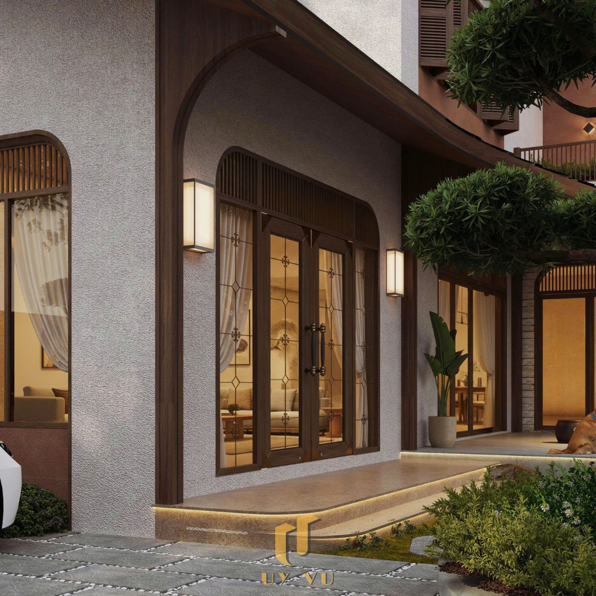 Biệt Thự Chị Yến – Thiết Kế Độc Đáo Mang Hơi Thở Thiên Nhiên Thiết kế mặt tiền biệt thự chị Yến