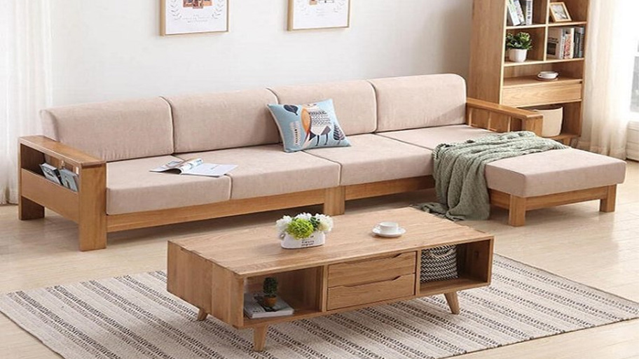 Bàn ghế gỗ phòng khách bằng gỗ công nghiệp