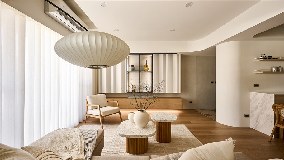 Cách bố trí không gian phù hợp phòng khách phong cách Japandi