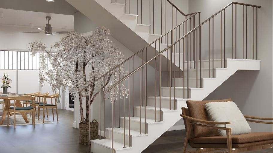 Giữ khu vực gầm cầu thang luôn thông thoáng, sạch sẽ