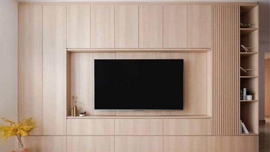Kệ tivi dạng âm tường phá cách