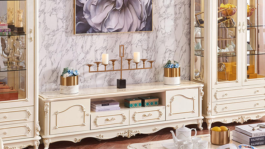 Kệ tivi phong cách tân cổ điển