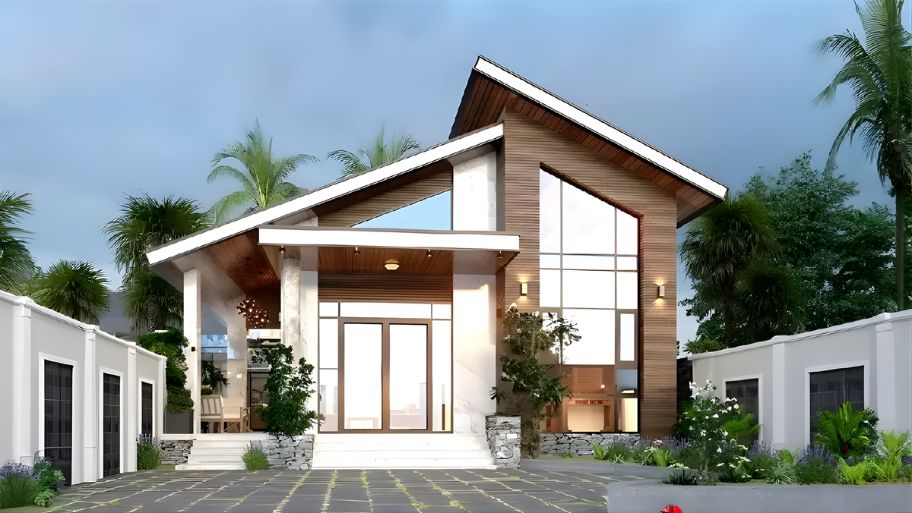 Khám phá vẻ đẹp mẫu nhà mái lệch mang đậm phong cách Thái