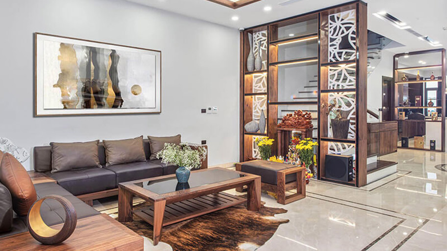 Lợi ích khi sử dụng vách ngăn phòng khách