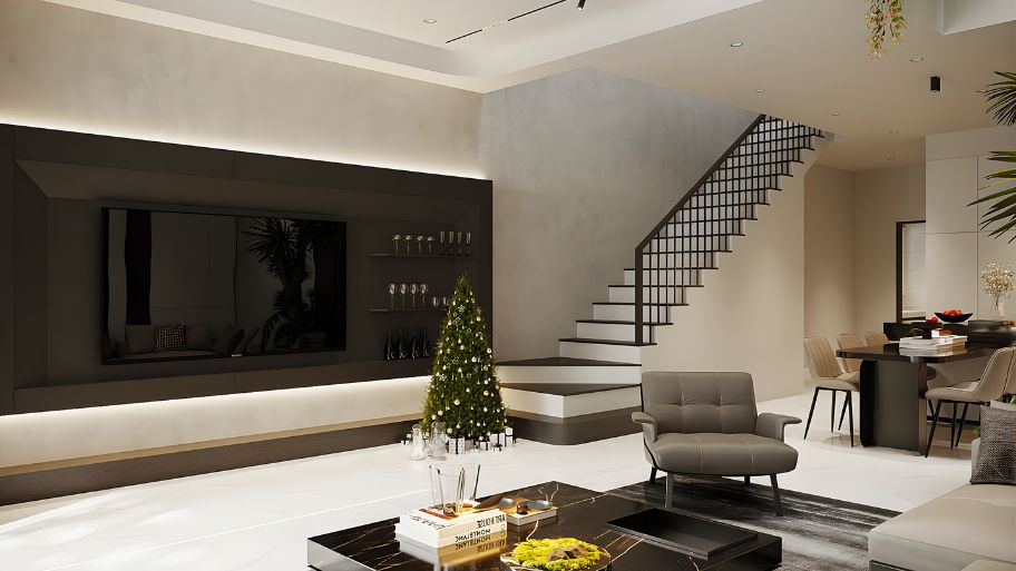 Khám phá xu hướng thiết kế nhà có cầu thang dọc độc đáo hiện nay Lựa chọn màu sắc phù hợp cho cầu thang dốc