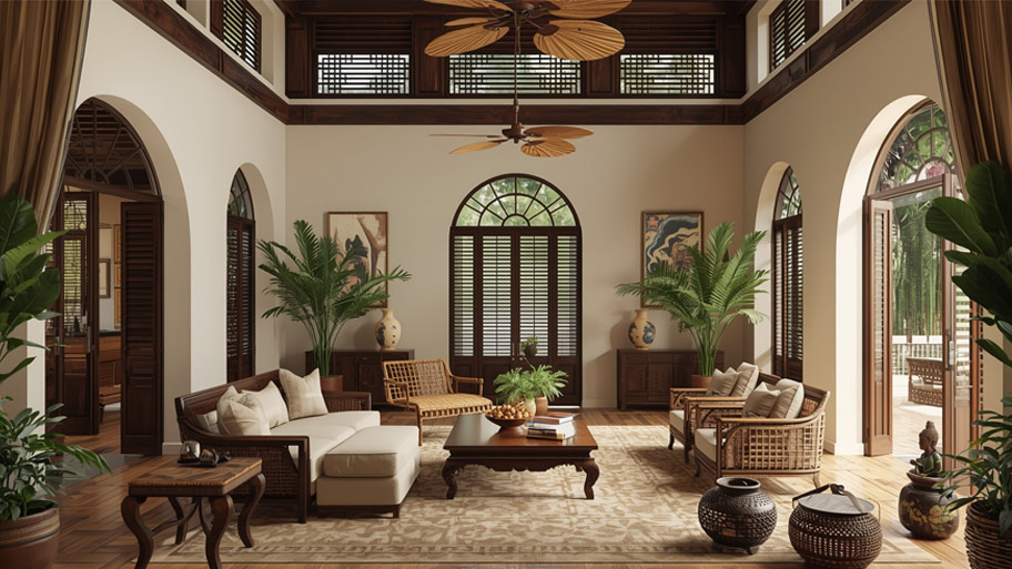 Lưu ý khi thiết kế phòng khách phong cách Indochine