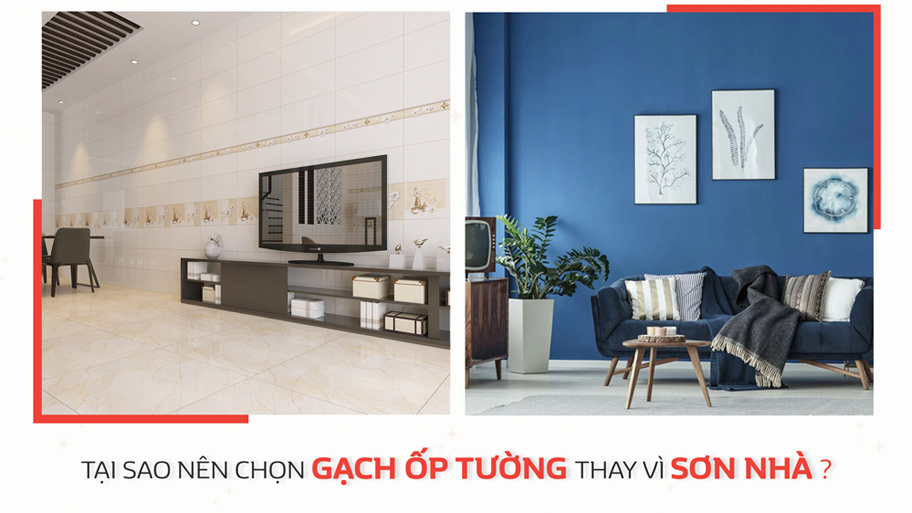 Kinh nghiệm chọn gạch ốp tường phòng khách đẹp và bền theo thời gian Lý do nên ốp tường phòng khách thay vì sơn