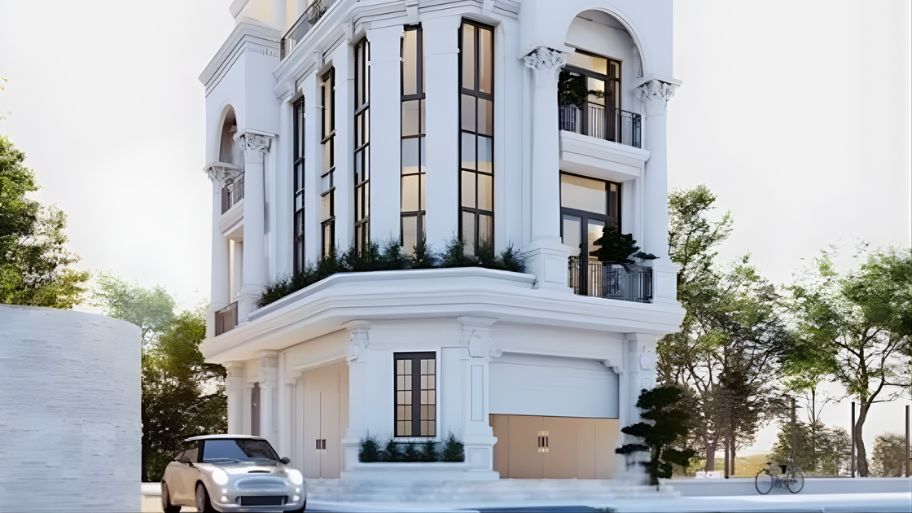 Biến góc phố thành không gian sống lý tưởng với thiết kế nhà lô góc đẹp Mẫu thiết kế nhà lô góc đẹp, độc đáo với phong cách cổ điển