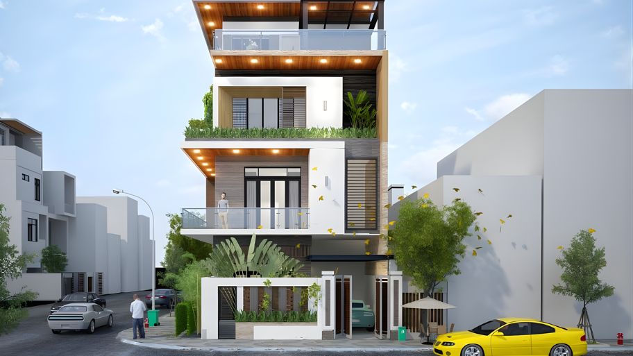 Biến góc phố thành không gian sống lý tưởng với thiết kế nhà lô góc đẹp Mẫu thiết kế nhà ống lô góc đẹp, tiện nghi và bố trí khoa học