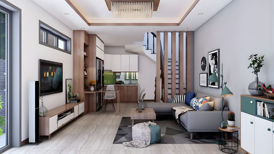 Mẫu thiết kế nội thất nhà ống 4 tầng 100m2