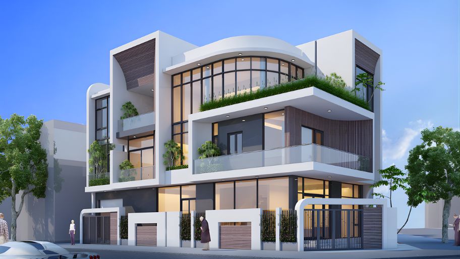 Biến góc phố thành không gian sống lý tưởng với thiết kế nhà lô góc đẹp Nhận được nhiều nguồn sáng và không khí tốt