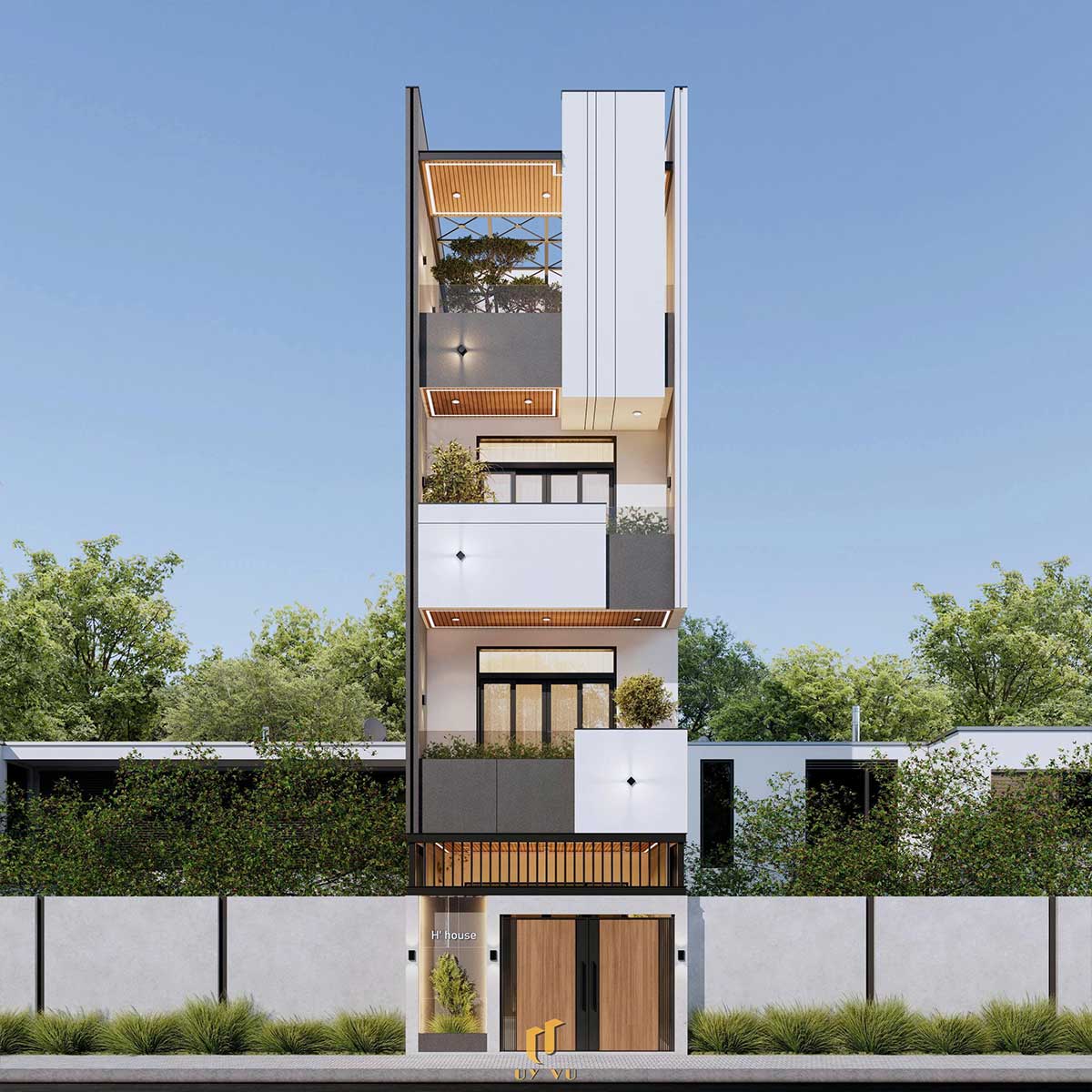 DỰ ÁN THI CÔNG Phối cảnh mặt tiền căn hộ Anh Hiếu - Đà Nẵng