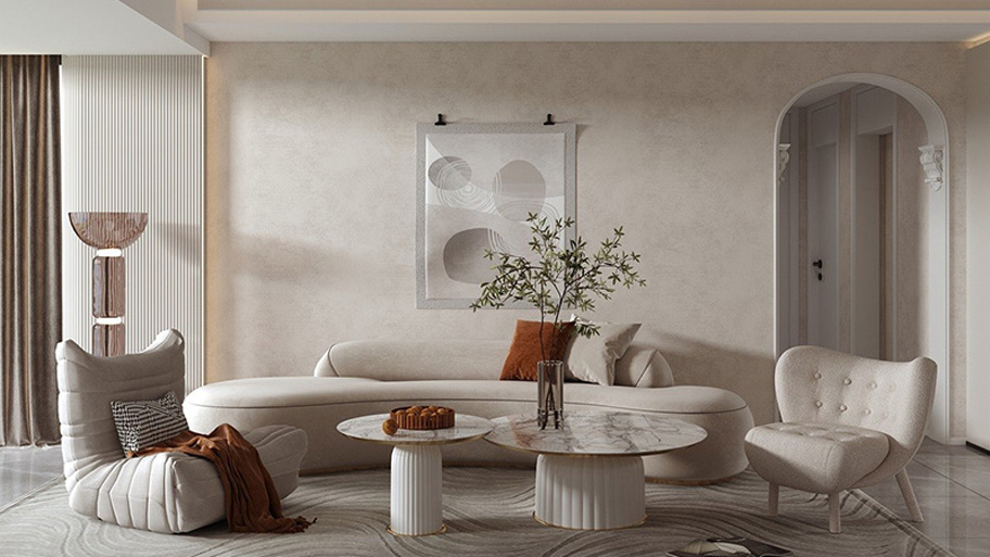 Phòng khách phong cách Wabi Sabi đẹp mê ly