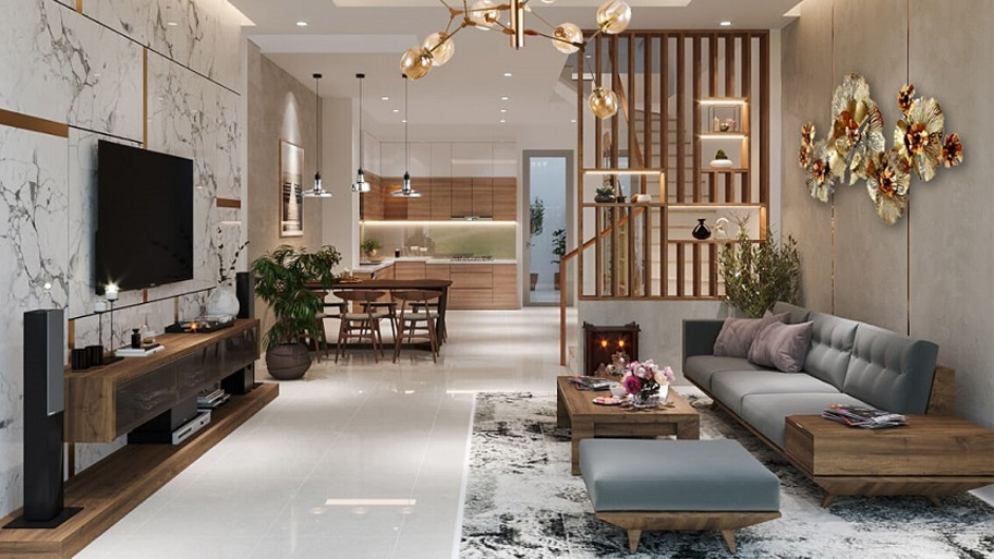 Kinh nghiệm thiết kế phòng khách đẹp & tối ưu không gian từ A–Z Phòng khách sử dụng đồ decor và phụ kiện đẹp độc đáo