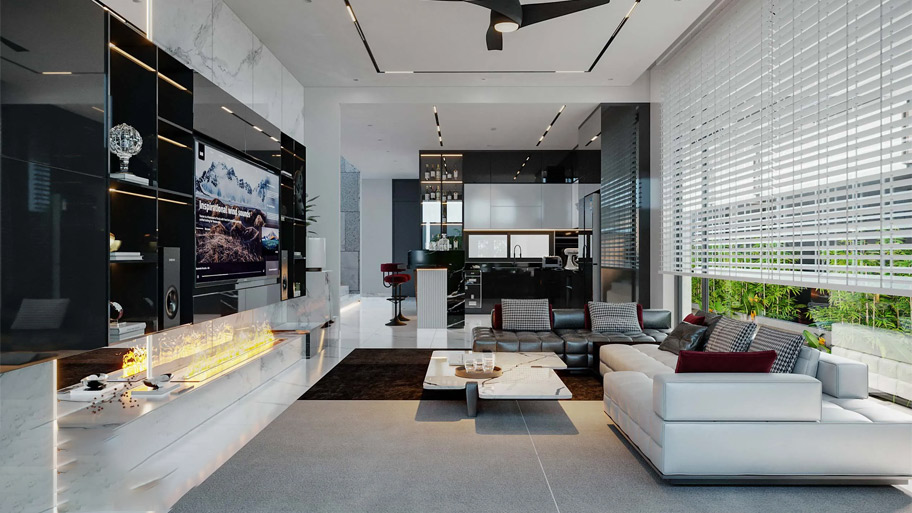 Kinh nghiệm thiết kế phòng khách đẹp & tối ưu không gian từ A–Z Phòng khách tận dụng ánh sáng tự nhiên