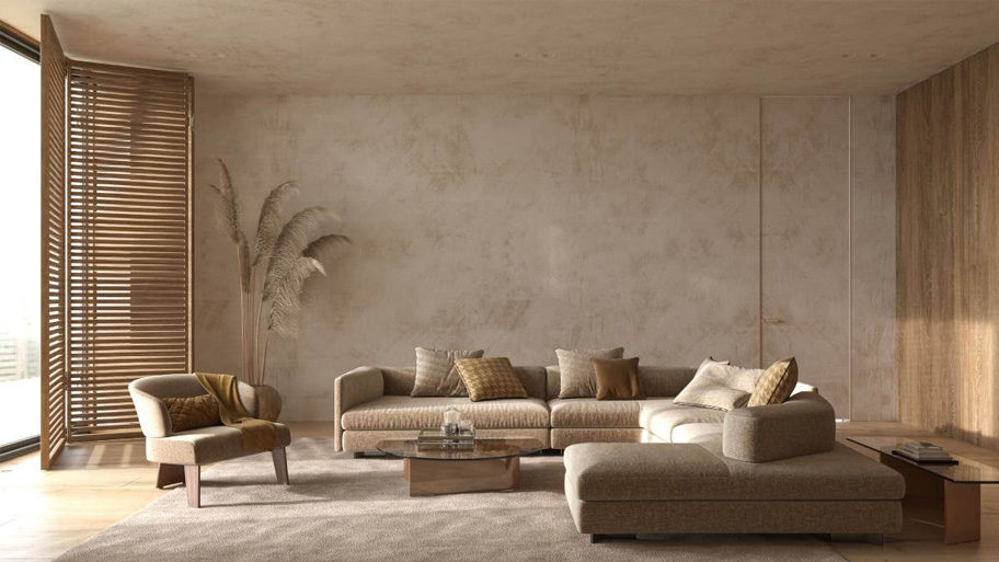 Phòng khách thiết kế phong cách Japandi thời thượng