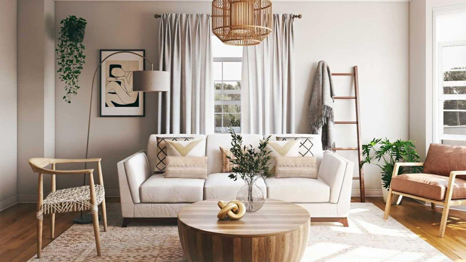 Sofa phòng khách phong cách Bắc Âu
