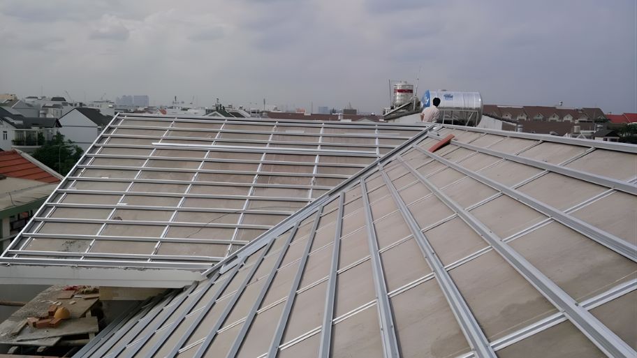 Thiết kế mái nhà giàn thép không gian hiện đại