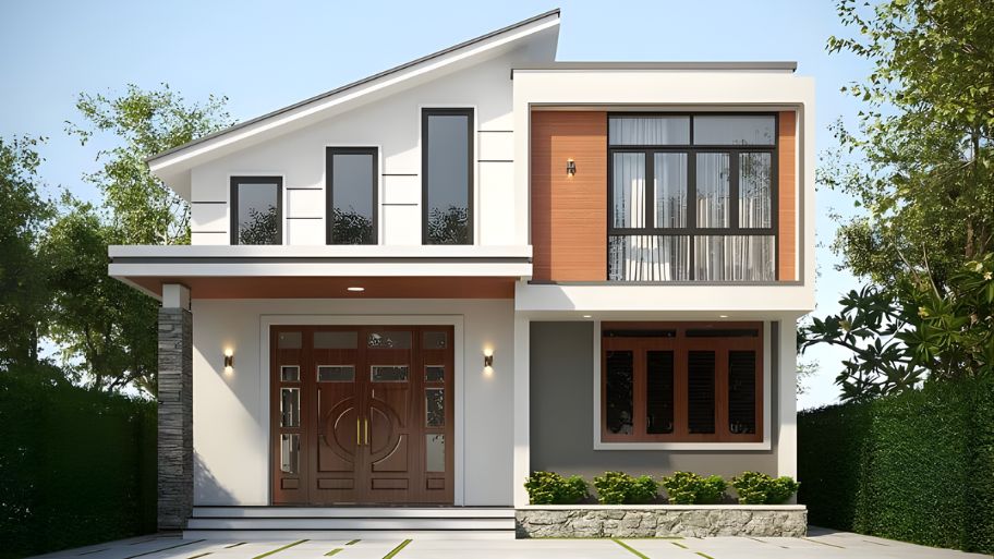 Thiết kế mái nhà lệch phá cách