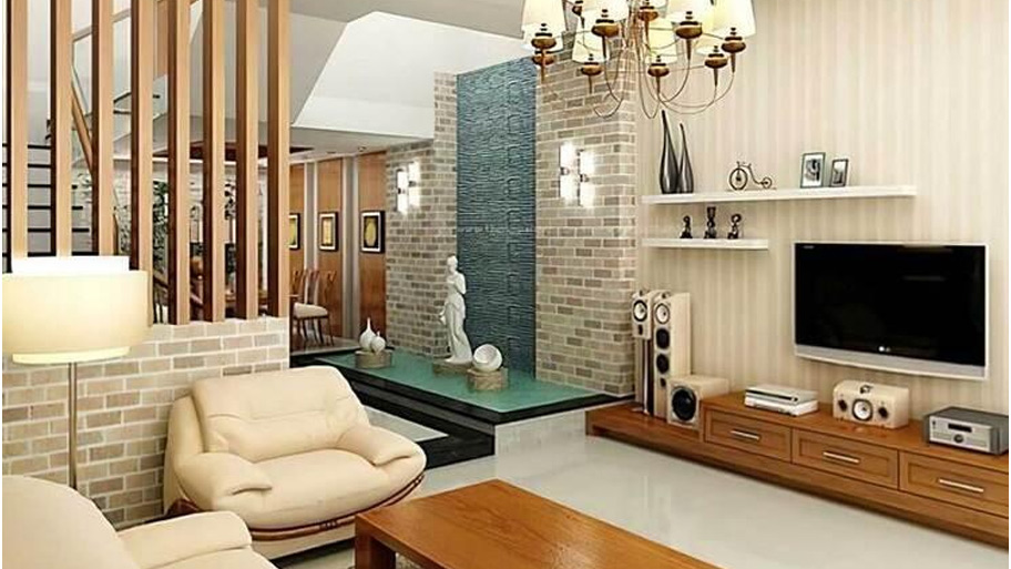 Vách ngăn phòng khách đẹp độc đáo