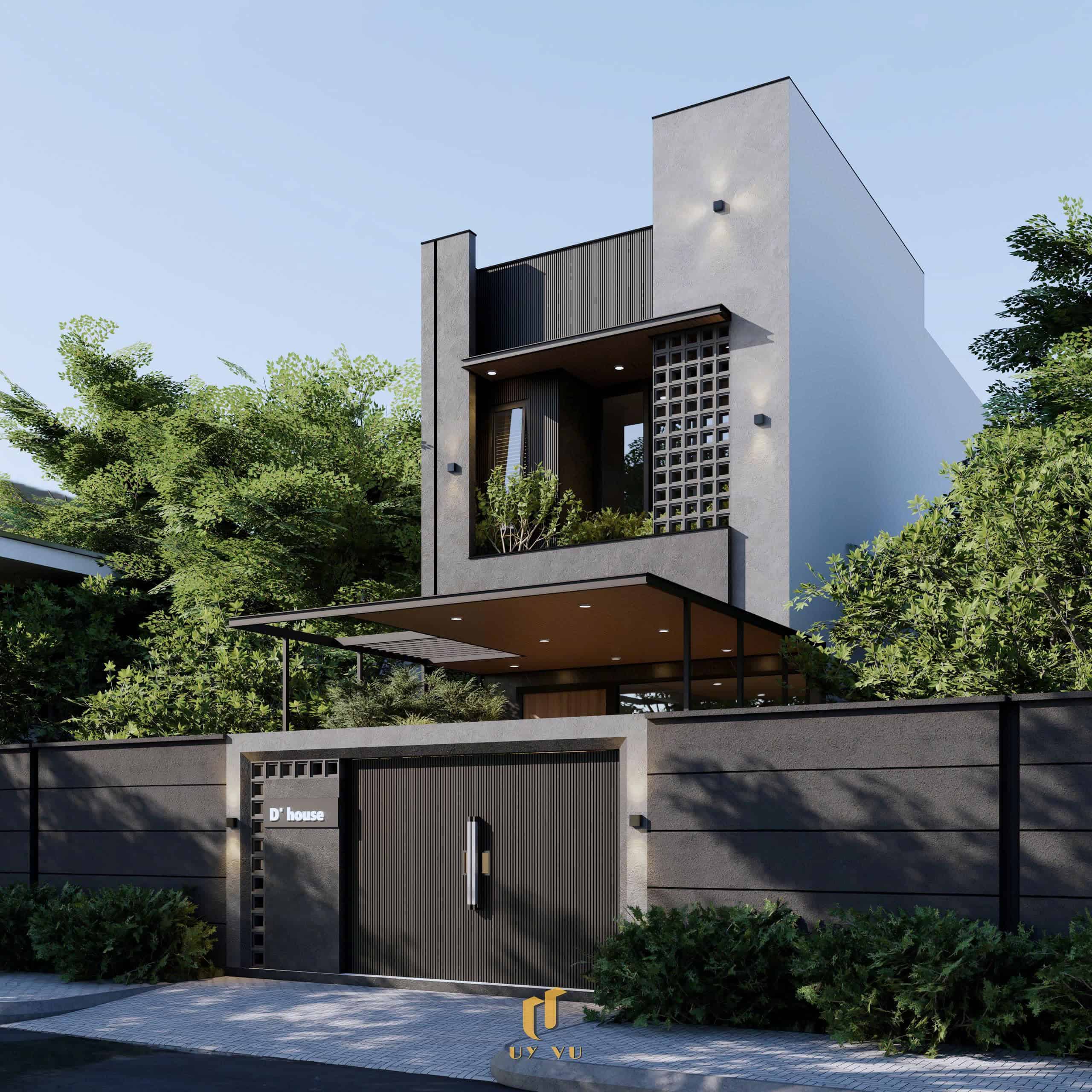 D' House Hội An - Mặt Tiền Tối Giản Nhưng Đậm Chất Riêng Phối cảnh mặt tiền nhà anh Dương Hội An