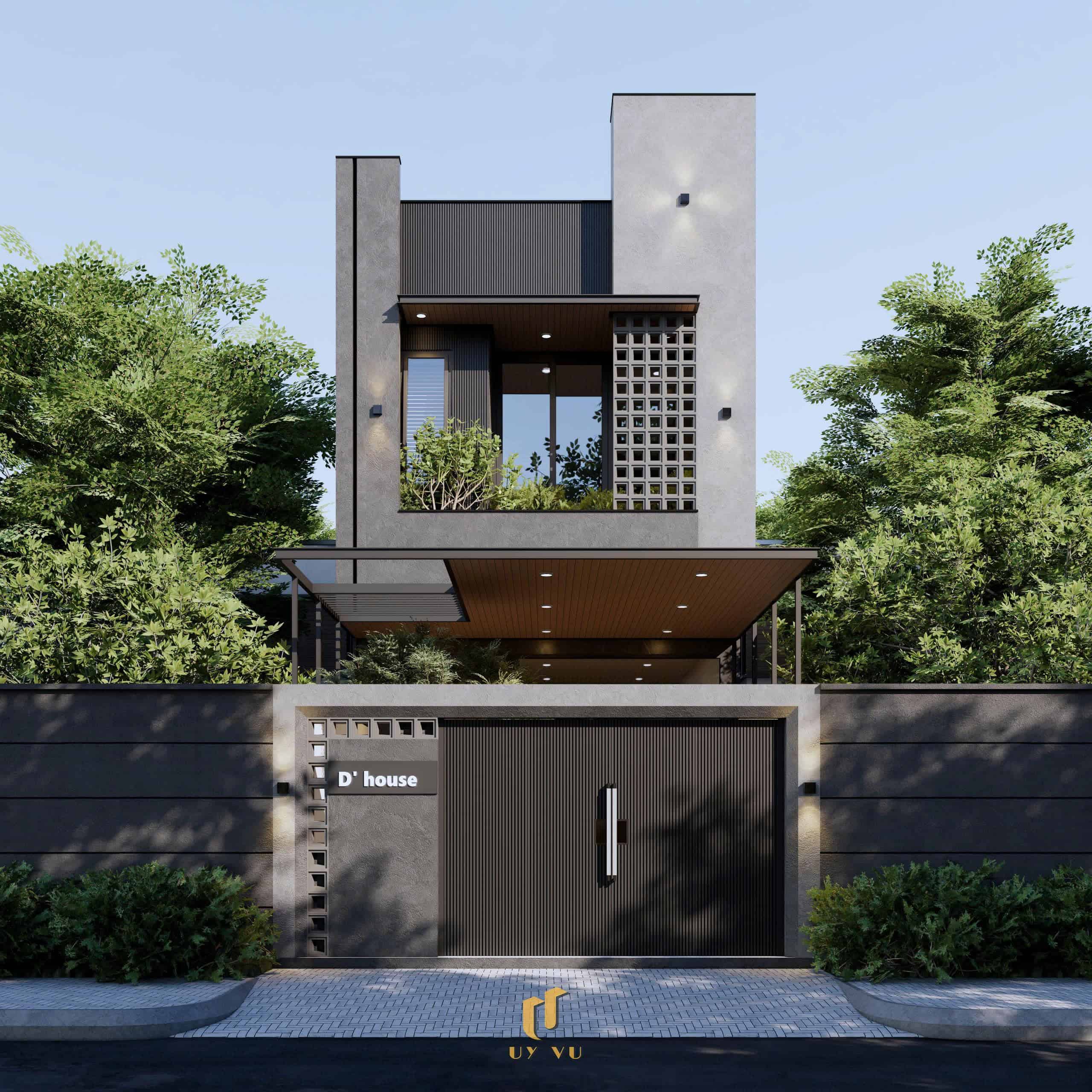 Phối cảnh mặt tiền nhà anh Dương Hội An