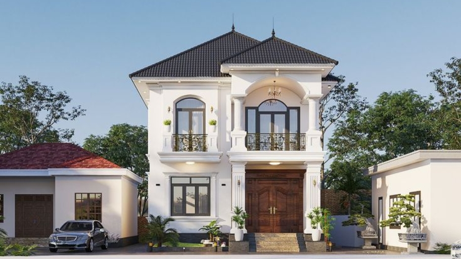 Biệt thự tân cổ điển diện tích trung bình (200–300m²)