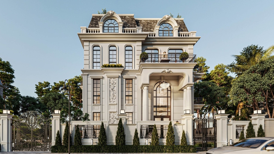Biệt thự tân cổ điển trong đô thị.