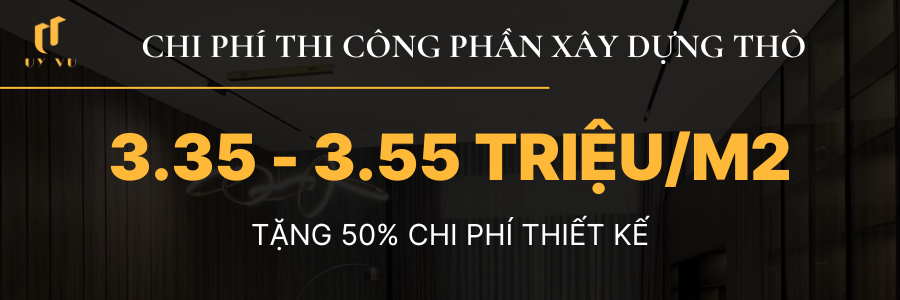 chi phí xây thô