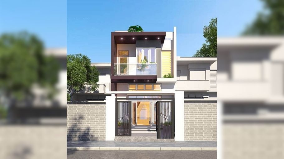 Giải pháp thiết kế nhà 1 trệt 1 lầu 4m ngang tối ưu công năng và thẩm mỹ Mẫu thiết kế nhà 1 trệt 1 lầu 4x12 mái bằng tối ưu chi phí