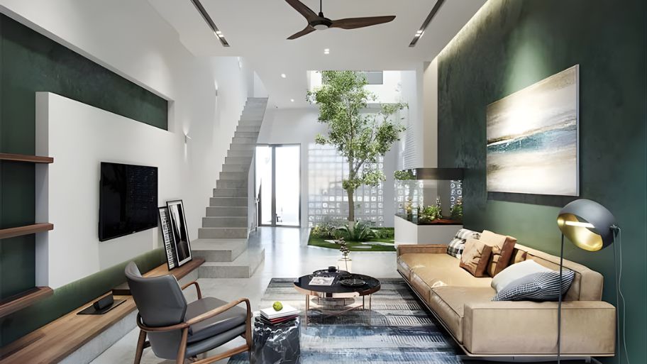 Mẫu thiết kế nội thất nhà ống phong cách hiện đại