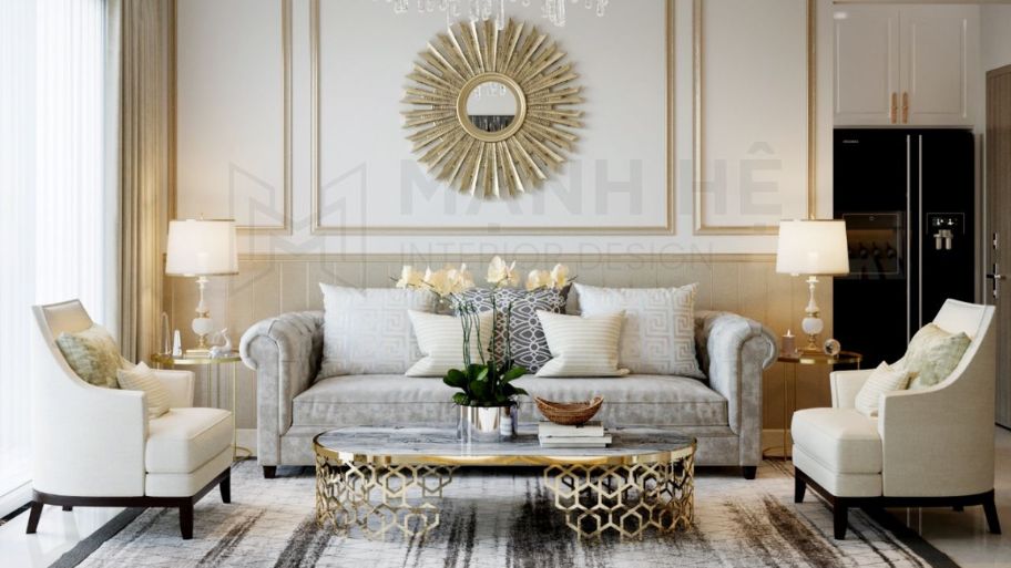 Thiết kế nội thất nhà ống mang phong cách tân cổ điển