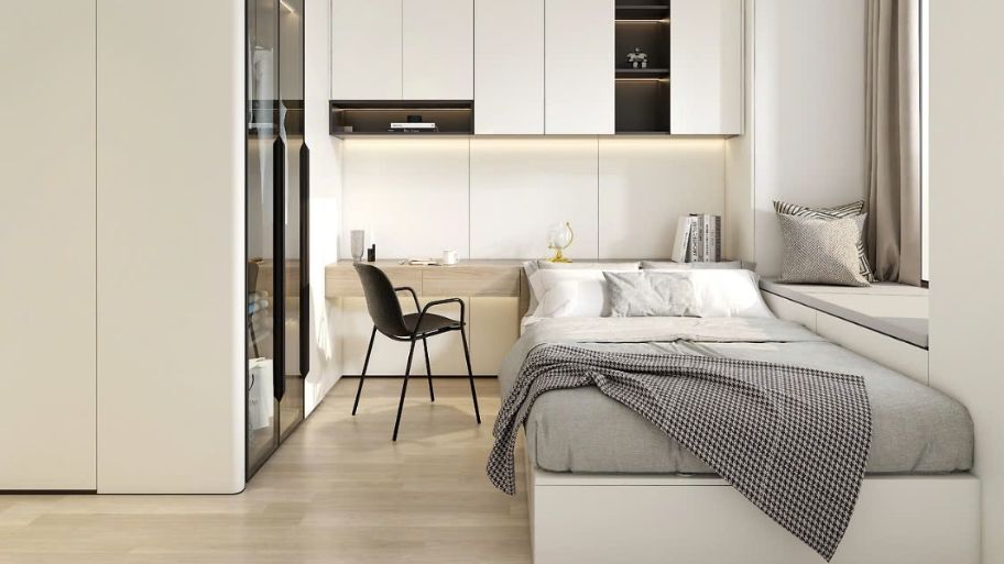 Mẫu thiết kế nội thất phòng ngủ nhà ống hiện đại