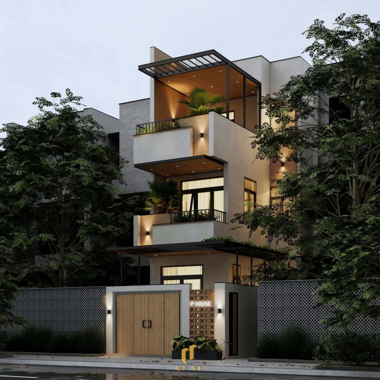 Phối cảnh mặt tiền nhà anh Phước