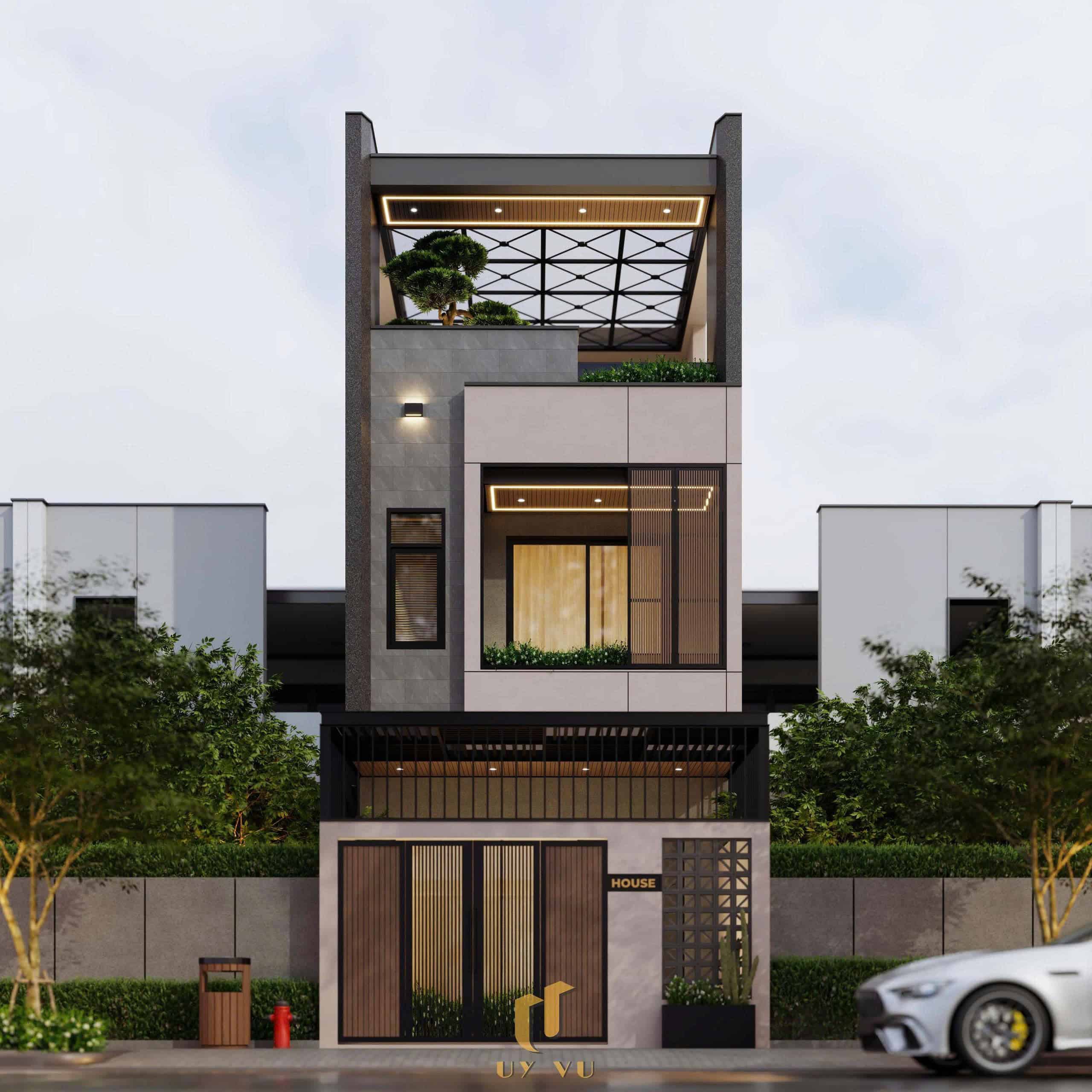 Phối cảnh mặt tiền nhà anh Tuấn Anh Đà Nẵng