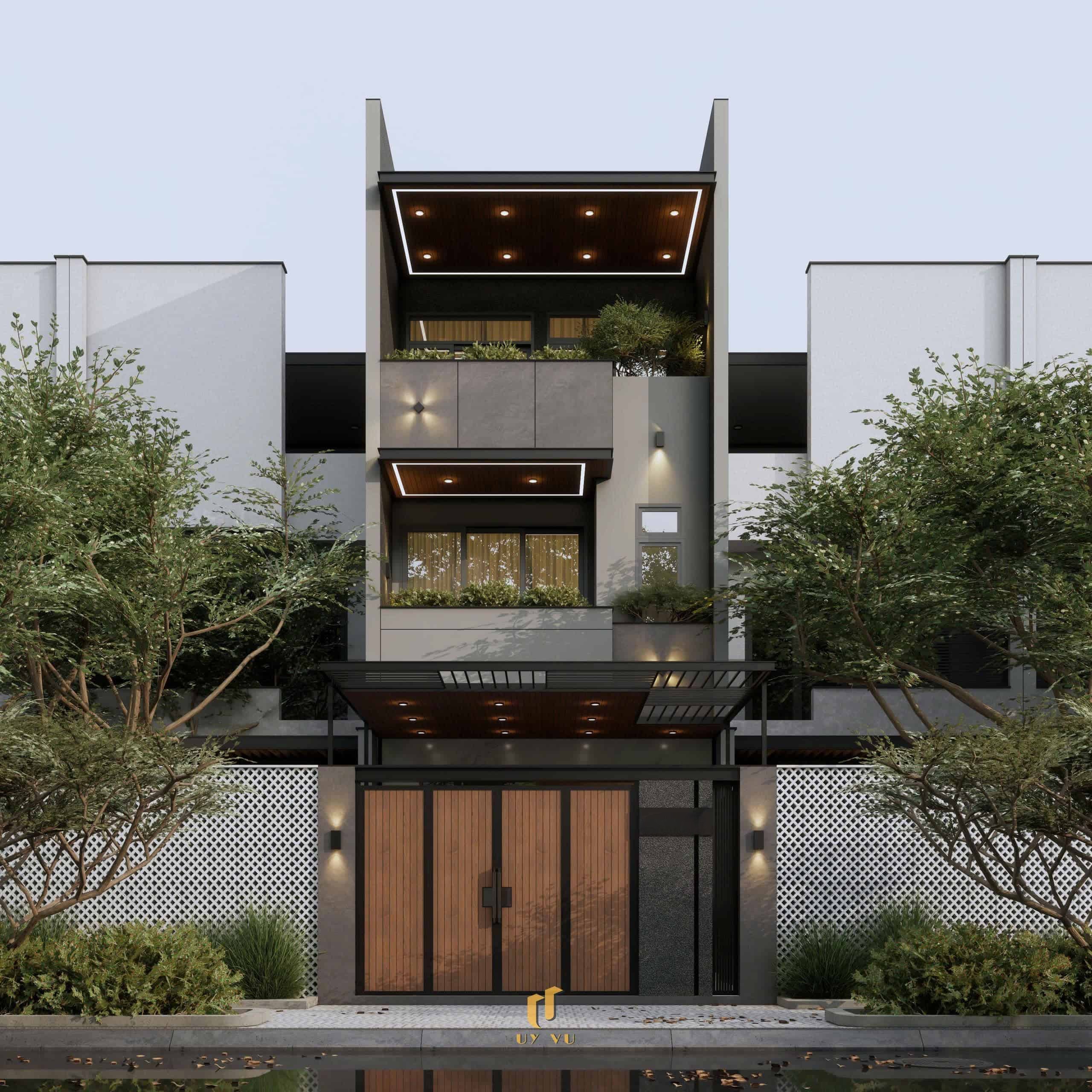 Phối cảnh mặt tiền nhà chị Ly Đà Nẵng