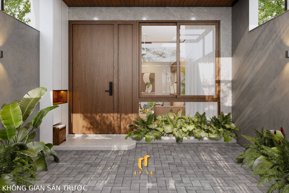 Không gian sống mang dấu ấn riêng của chị Khánh Chi Không gian sân trước nhà anh Hoàng