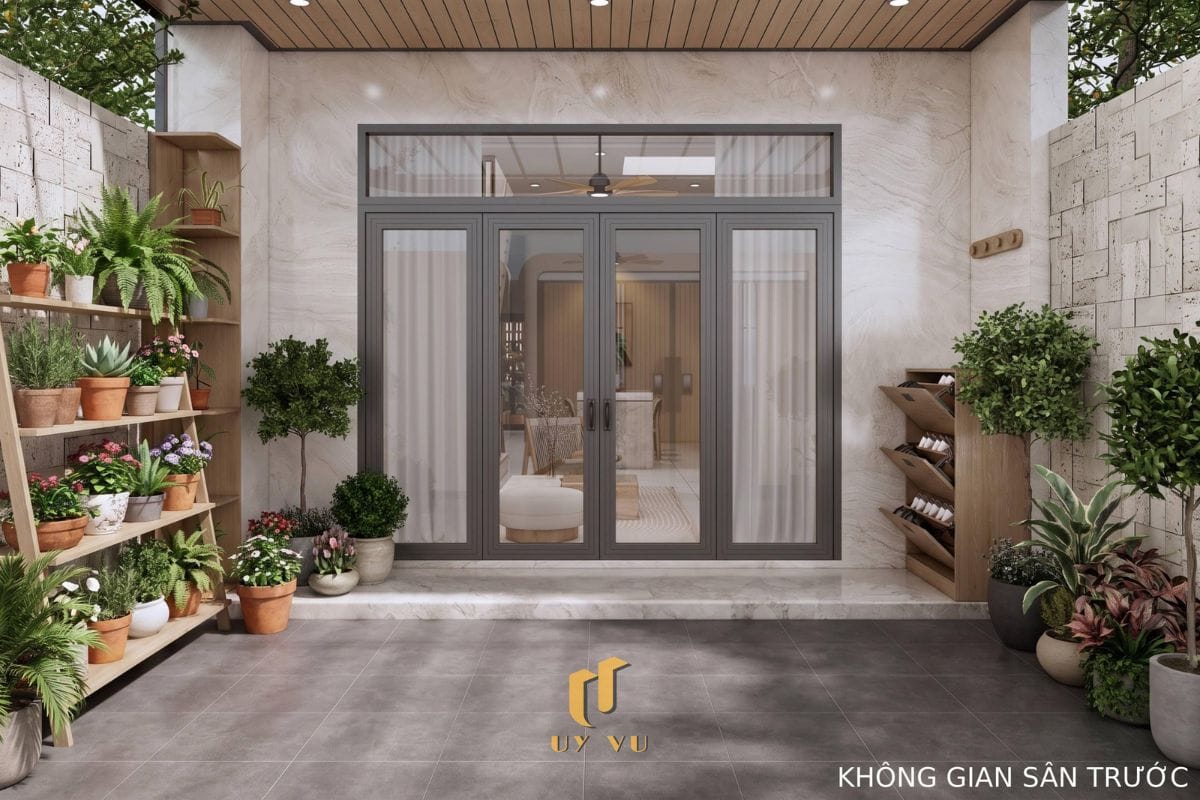 Không gian sống chỉn chu trong từng chi tiết - Nhà anh Lâm Không gian sân trước nhà anh Lâm