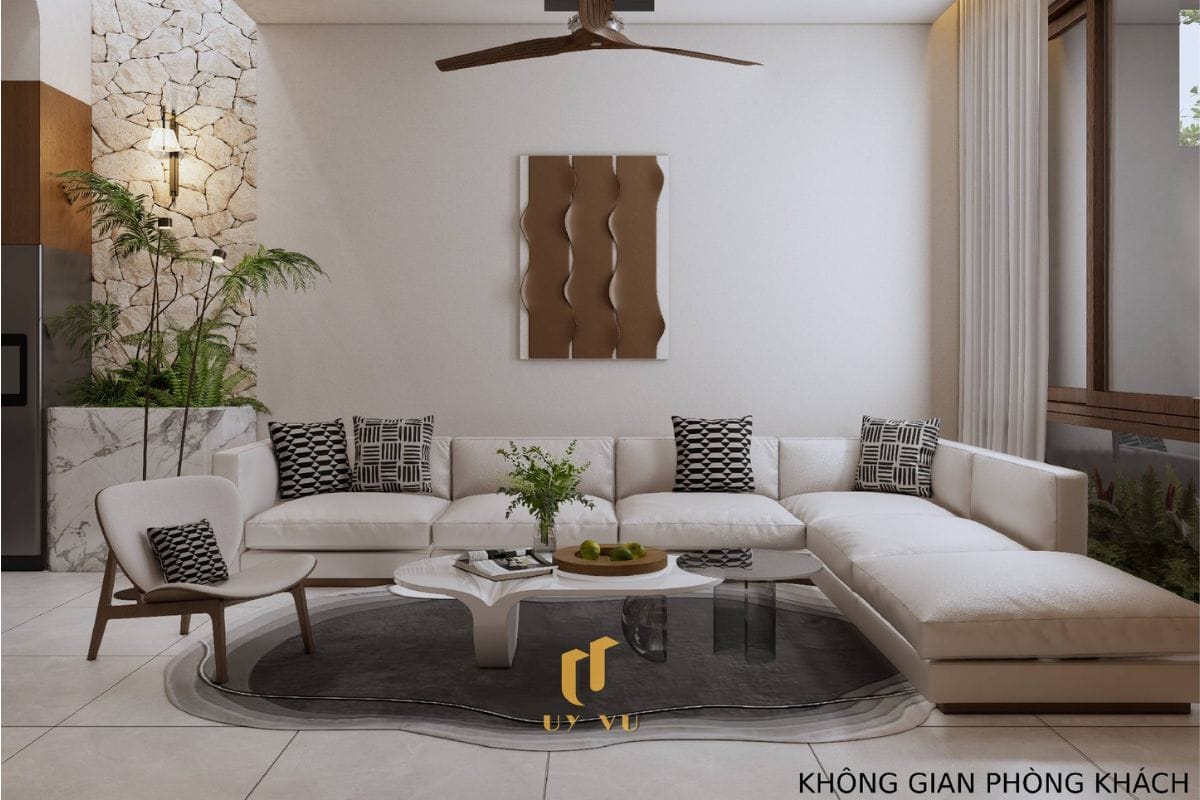 Không gian sống mang dấu ấn riêng của chị Khánh Chi Không gian phòng khách nhà anh Hoàng