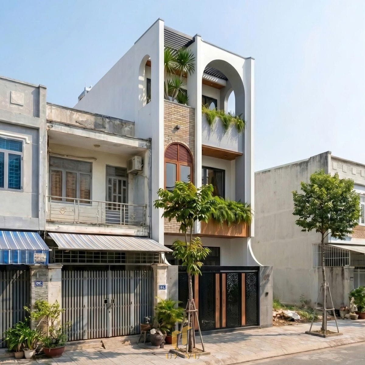 Nhà phố thông minh, hiện đại - anh Hợp Thiết kế mặt tiền nhà anh Hợp