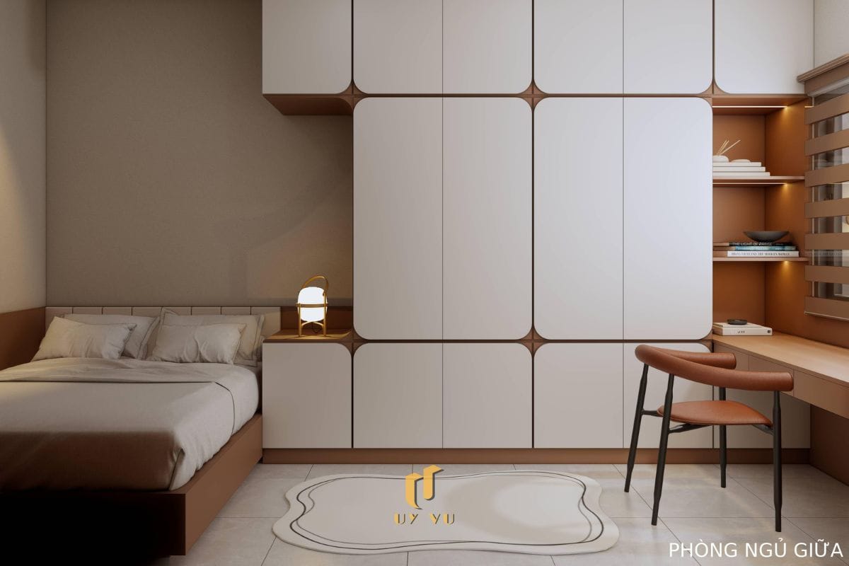Không gian sống chỉn chu trong từng chi tiết - Nhà anh Lâm Phòng ngủ giữa nhà anh Lâm