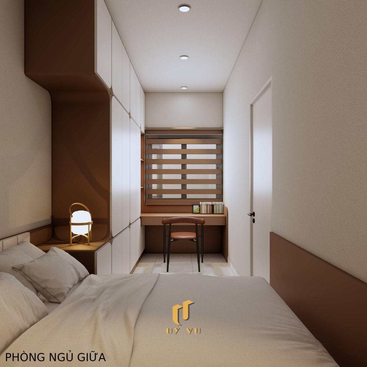 Không gian sống chỉn chu trong từng chi tiết - Nhà anh Lâm Phòng ngủ giữa tối giản nhà anh Lâm